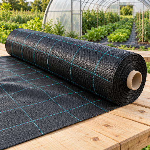 Poza cu Agrotextil țesut 100 g/m² cu caroiaj – rolă 100 m